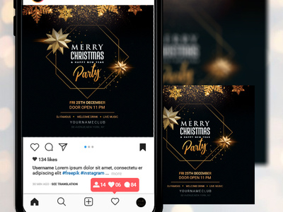 Christmas party instagram photo christmas design instagram xmas
