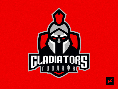 "Gladiators" GCOLIFK emblem gladiator hockey illustration logo mascot sport student team warrior