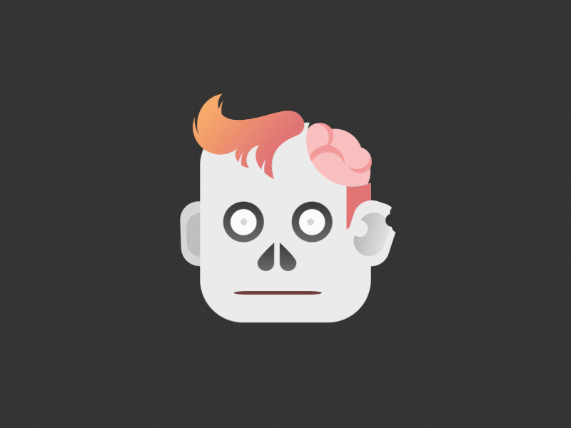 Zombie 🧟‍♂️ animation character design gradient halloween illustration motion zombie