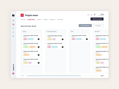Kanban board agile app app concept application bug clean dashboard design dutch kanban project management project management tool ui ux web