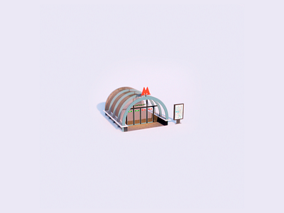 Metro 3d c4d design metro underground