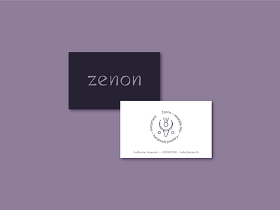 Zenon Business Card branding graphic design lettering logo typography