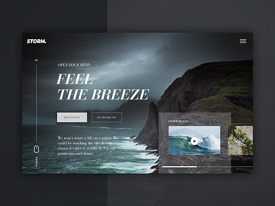 Storm Lading Page branding design ui ui designs ux web