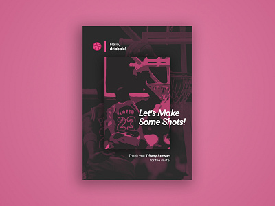 Hello Dribbble! debut debut shot design first shot flatdesign illustration indonesia typography
