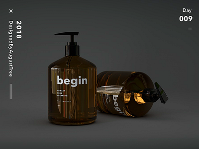 C4D+ 009 3d bottle c4d light