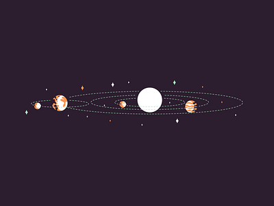 Earth earth graphic design icon illustration line mercury minimal moon retro simple solar system space stars sun venus