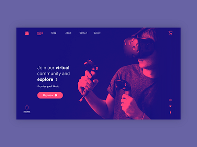 Virtual Reality — 073 #dailyui 073 adobexd challenge dailyui desing ui virtual reality web