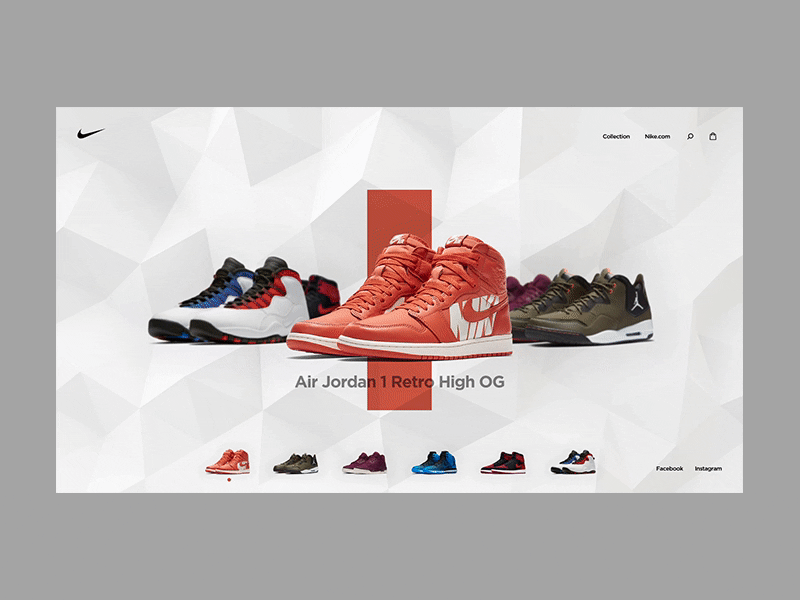 Nike Air Jordan concept website after effects animation animation design basketball concept fashion gallery interaction design jordan michael jordan nike shoes sneakers web animation webdesign website