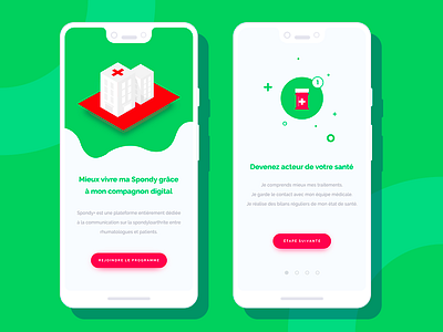 Spondy+ Health App app design graphism health program spondy ui ux