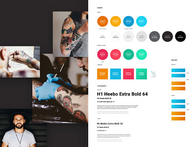 the.Ink style design system ink style styleguide tattoo typography web design