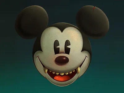 Mickey disney halloween icon illustration mickey mickeymouse portrait procreate app texture
