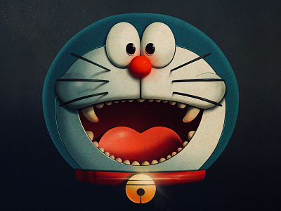 Doraemon cartoon doraemon icon illustration japan manga procreate app texture