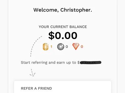 Empty States Are Training Wheels arrow balance design empty empty state empty states mobile recruiting referrals ui wallet wallets