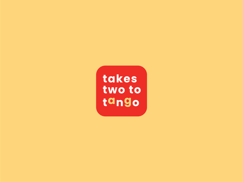 Takes Two to Tango GIF app branding design gif gif animation illustration logo logo design typography