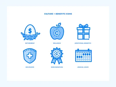 Custom Icons- Unused Concept award benefits calendar culture custom gift health icons illustration insurance money retirement shield ui vector web website