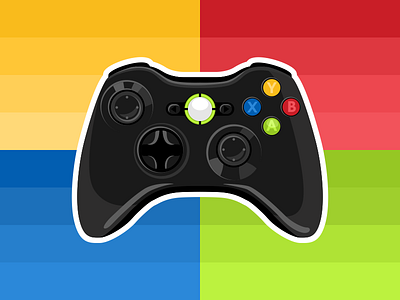 Gamepad 2 art concept design device draw flat gamepad gaming illustration joystick vector xbox