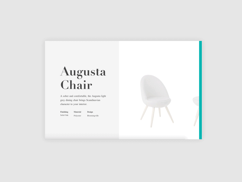 Scandinavian Chair adobexd clean furniture interace interaction interaction design ixd scandinavian website design