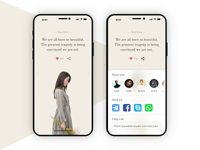 Social Share | Daily UI | 010 dailyui design quote share social social share ui user interface