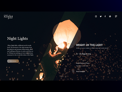 Night Fest Dribbble 01 app app design dailyui design events festival graphic design landing page night festival ui uidesign uiux userexperience