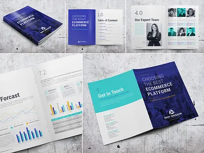 E-Commerce Business Proposal a4 annual report brand branding business clean company corporate creative designer elegant emydesign indesign infographics informational letter light magazine minimalist modern