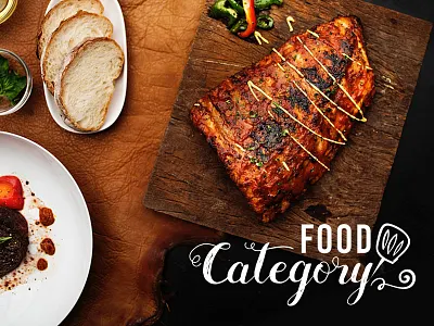 food category banner category food illustrator vector