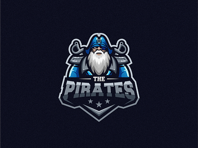 The Pirates angry badge beard brand character cute e sport e sports esport esports gaming illustration logo logo esport mascot pirate pirates shield sport