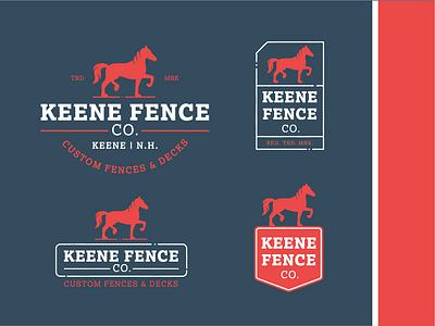 K Fence Co. 2018 Lockup Exploration Art 2.0 01 branding brandmark fence flat horse industrial logo mark