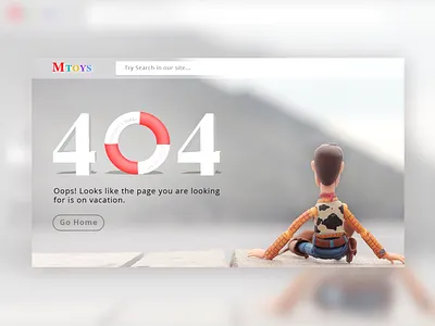 DailyUI - 008 - 404 not found 404 page daily 100 challenge daily challange daily ui error toy store