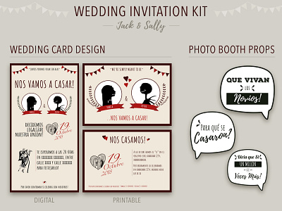 Kit Wedding booth design digital film invitation card jack kit wedding card