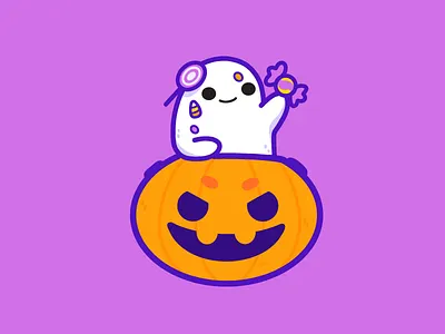 Candy Lover candy character character design children book illustration cute ghost halloween illustration kawaii
