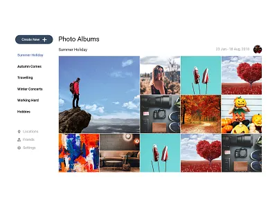 Photo Albums album page design gallery design photo gallery photos responsive gallery ui ui ux