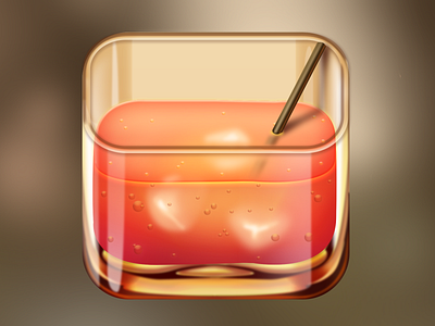 Icon for App debut drink first shot glass hello dribbble icon app my first shot