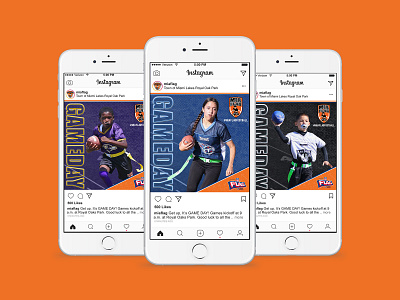 Miami Lakes Flag Football Social Media Campaign PT.2 branding design facebook football graphic desgin instagram nfl photoshop social media design social media post socialmedia sports twitter youth sports