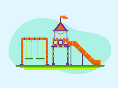 Inktober- Day 24- Playground adobe adobe illustrator design flat flat illustration illustration illustrator inktober inktober2018 playground vector