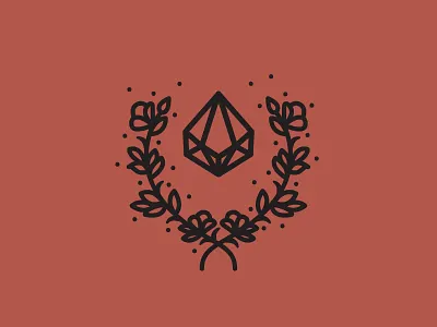 1/4 Sacred Icons branding branding elements crystal icon icon a day identity illustration instagram icon laurel laurel wreath line art logo icon logomark stone