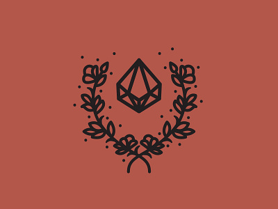 1/4 Sacred Icons branding branding elements crystal icon icon a day identity illustration instagram icon laurel laurel wreath line art logo icon logomark stone