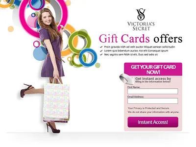 Victoria Secret Gift Cards Landing Page Design advertisement best graphic design branding branding design creative design design home page design illustration landing page design product branding typography ui ux vector web