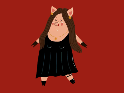 Missis Pig lady pig women