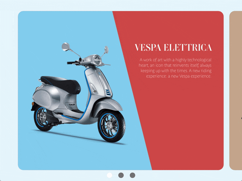 Vespa Finder adobe xd animation auto animate