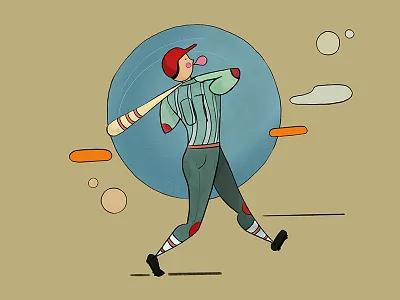 Baseball baseball hand drawn illustration pro create sports