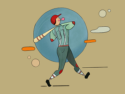 Baseball baseball hand drawn illustration pro create sports
