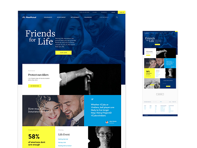 MassMutual Homepage Design insurance massmutual responsive web