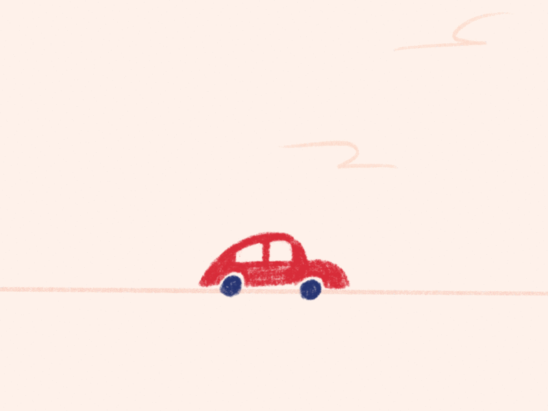 Let's Ride animation beetle branding bug car design drive focus lab identity illustration insurance peachy texture