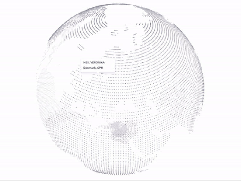 3d Globe Animation animation three.js ui web design webgl