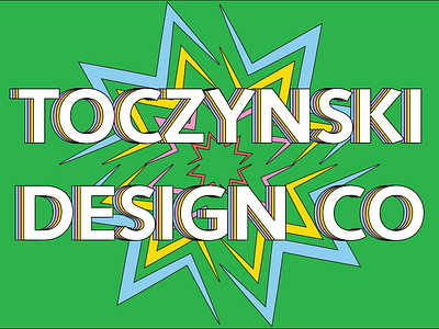 Toczynski Design Co brand identity branding busy colorful design fun messy wacky