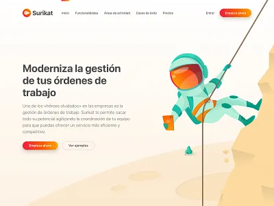 Surikat Web 01 discover illustration landing space uiux webdesign