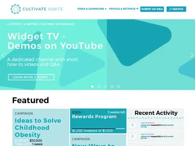 Cultivate Ignite Homepage Redesign desktop design ux