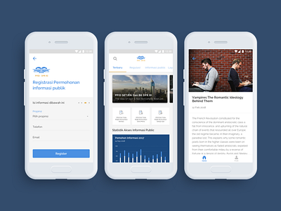 PPID For DPRD Indonesia blue dprd dribbble interactiondesign ios ixd mobile motion red ui uidesign ux uxdesign webdesign website