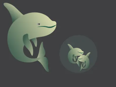 Fish Logo animation app blue brand branding character creative design icon illustration illustrator interaction ios logo minimal ui ux vector web website