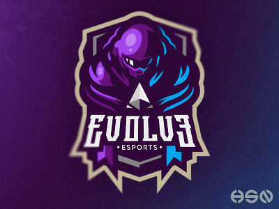 EVOLVE bold branding esports gamers games gaming gaming logo illustration logodesign mascot sports sportslogo team logo twitch